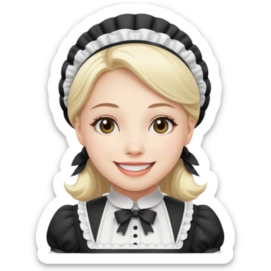 Erotic Sex doll maid  sticker