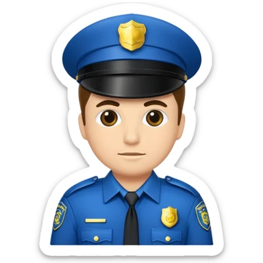 fancy police officer sticker