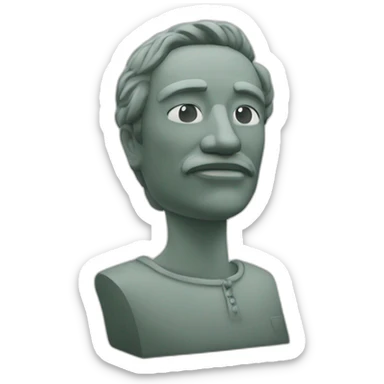 Estátua de um pau dotado sticker