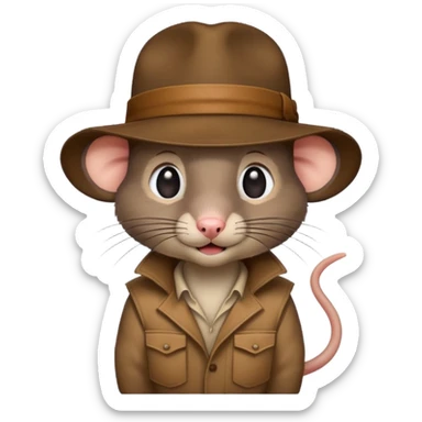 🐀 wearing Indiana jones hat sticker