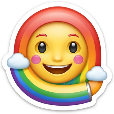 Rainbow gay smile sticker
