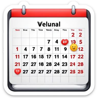 Calendar with 21 .veljače sticker