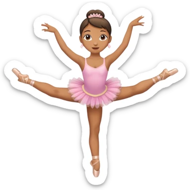 Ballerina (arabesque), street dancer. sticker