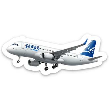 Airbus A320 of Airbus company sticker