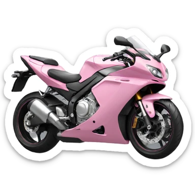 Pink sports motorcycle sticker