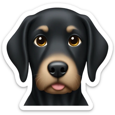 Black lab with brownish blondish blue eyed girl sticker