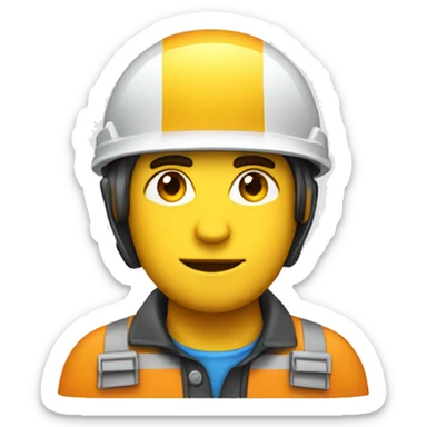 Ingeniero con casco blanco  sticker