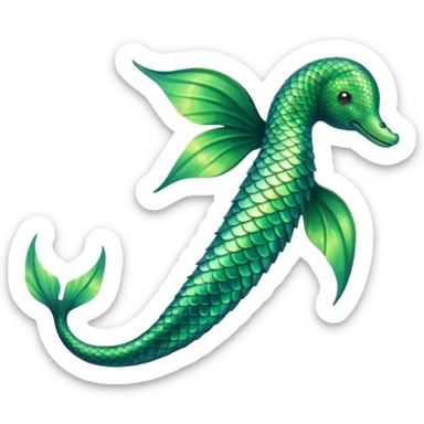 siren aesthetic tail green only sticker