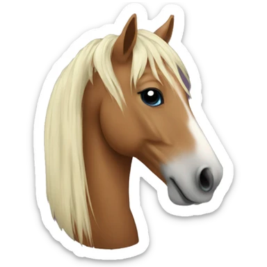 Horse with flowers  sticker