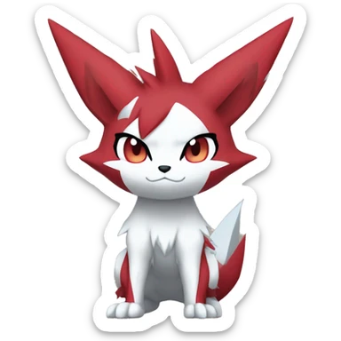Anthro Cool Edgy Cute Chibi Shiny Zangoose-Zoroark-Fakemon-Pokémon Full Body Detailed High Quality sticker