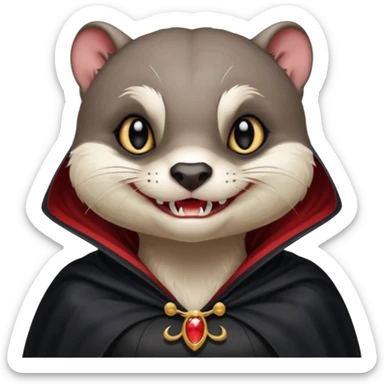 Female Vampire Otter sticker