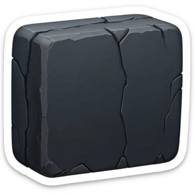 Black rectangle rock sticker