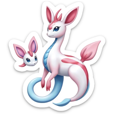 Milotic-Sylveon-Primarina-Pokémon full body sticker