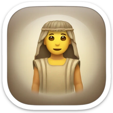 a button for radiant fashionable tunic of the Biblical time sticker