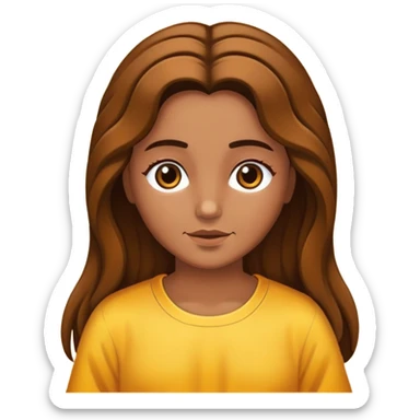 Faça uma menina morena de cabelo cacheado com as pontas claras, abraçando Jesus  sticker