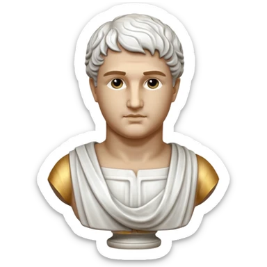 white classical roman bust sticker