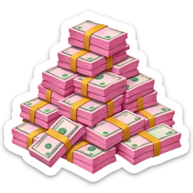 Pink money sticker