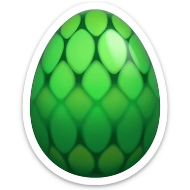 Green scaled dragon egg sticker