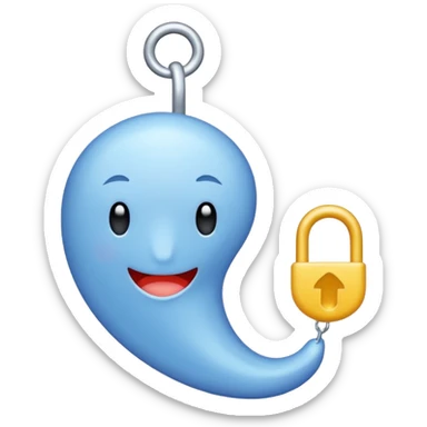 ein um 45 grad gedrehtes hell blauer qaudrat mit weißem checkhaken sticker