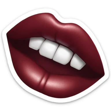 Wine red lips sticker