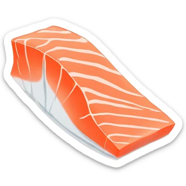 raw salmon saku block sticker