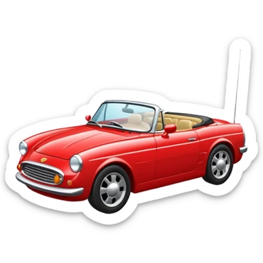 voiture decapotable sticker