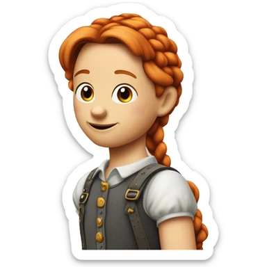 Pippi Langstrumpf die ihr Pferd auf den Händen in die Höhe stemmt sticker