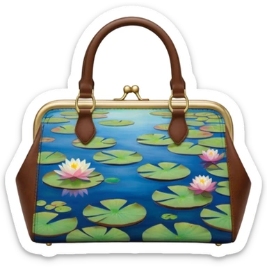 Purse with a monet painting on it  sticker