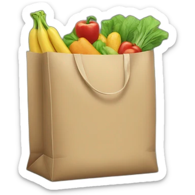 Bag of groceries sticker