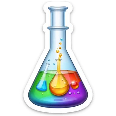 chemistry and lab work icon sticker