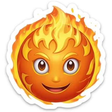 fire magic ball sticker