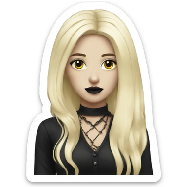 Blonde goth girl sticker
