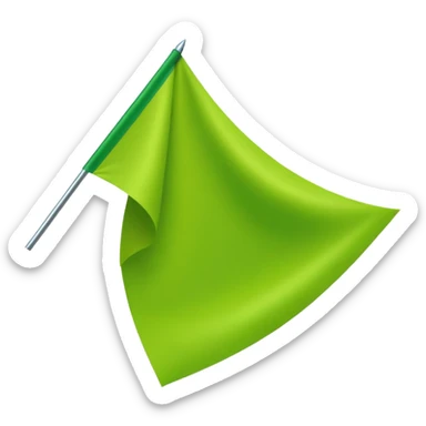 Lime Green triangle flag sticker