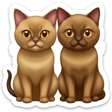 Two burmese cats sticker