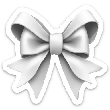 White bow sticker