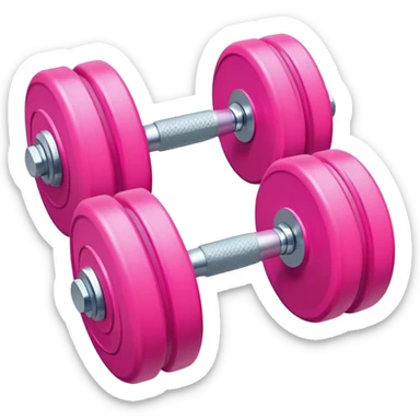 Two pink dumbbells sticker