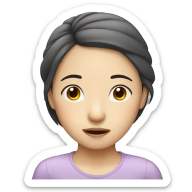 Asian Sleepy Girl  sticker