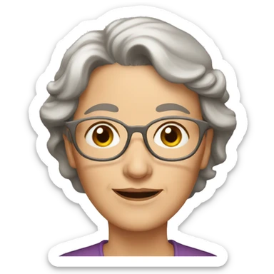 Older lady with brown hair sticker