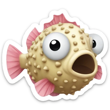 blowfish with a bow sticker