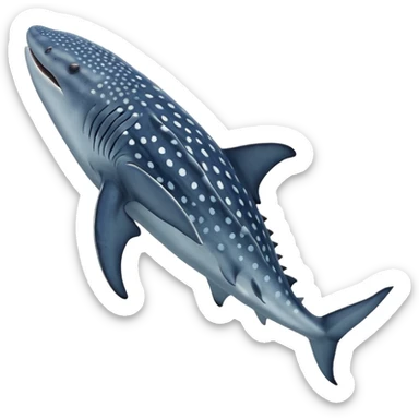 Whale shark top view sticker