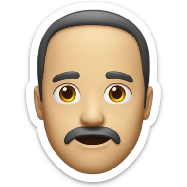 a shocking face of a man sticker