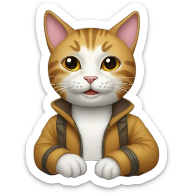 El gato con bota sticker