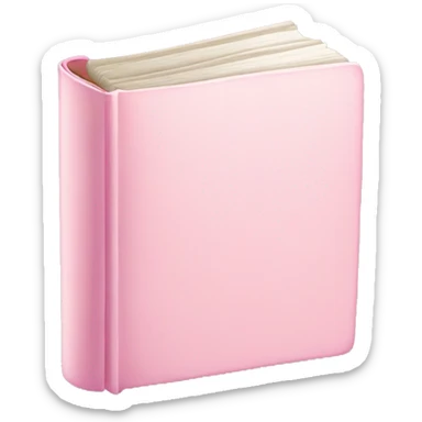 Single light pink book sticker