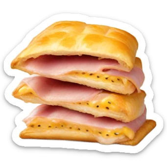 Ham and cheese hot pocket  sticker