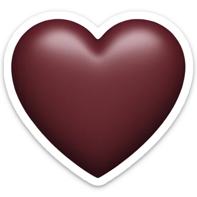 Burgundy heart sticker