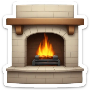 Warm fireplace sticker