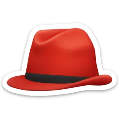 red circle with hat sticker