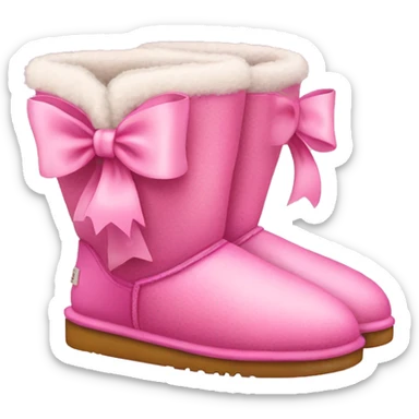 pink uggs with bows sticker