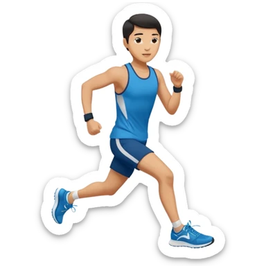 running asian sticker