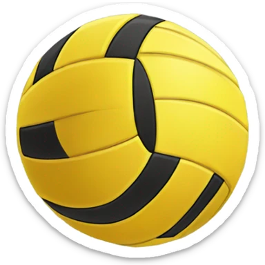 yellow colored volleyball sticker